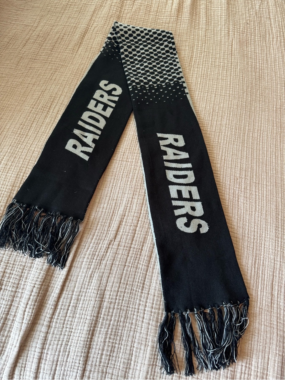 Raiders Black & Silver Team Scarf - Official Fan Accessory